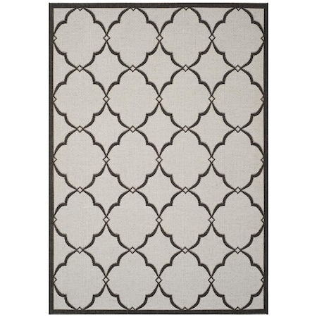 Safavieh 4 x 6 ft. Beach House Power Loomed Rectangle Area Rug Light Grey & Charcoal BHS125A-4